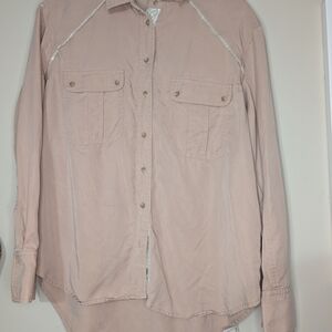 Free People Blush Button-Up Shirt Free people